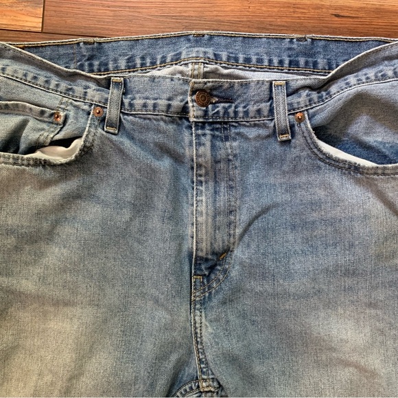 Levis 505 Straight Leg Jeans Wore In Size 38x30 faded - Picture 3 of 12
